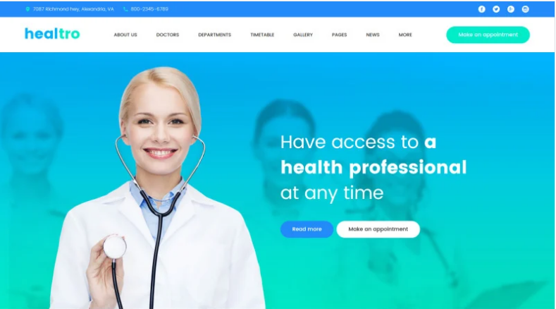 Healtro - Private Medical Clinic Responsive WordPress Theme
