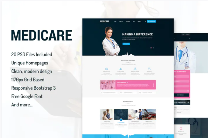 Medicare - Medical Health PSD Template