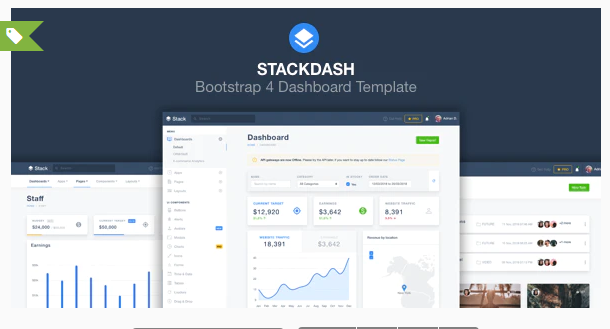 StackDash - Bootstrap 4 Admin Dashboard Theme