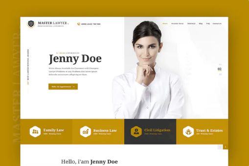 Master Lawyer - PSD Template