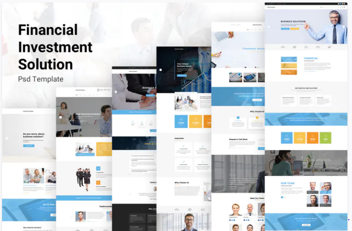 Financial Solutions - Business PSD Template