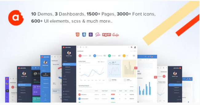 AdminBite Powerful Bootstrap 4 Dashborad Template