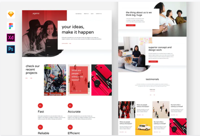 Agensi - Digital Agency Website PSD Template
