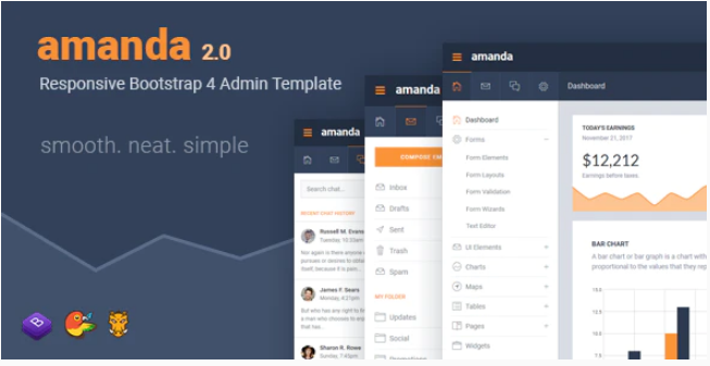 Amanda Responsive Bootstrap 4 Admin Template