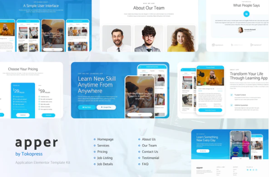 Apper - App SaaS Elementor Template Kit