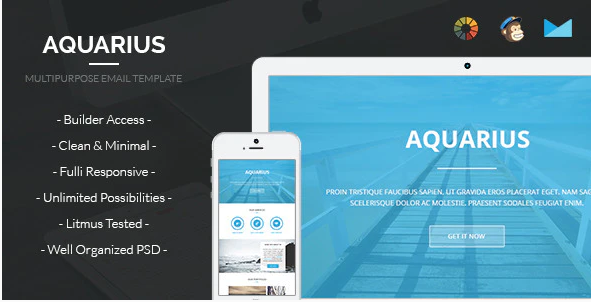 Aquarius - Corporate Email Template + Builder Access