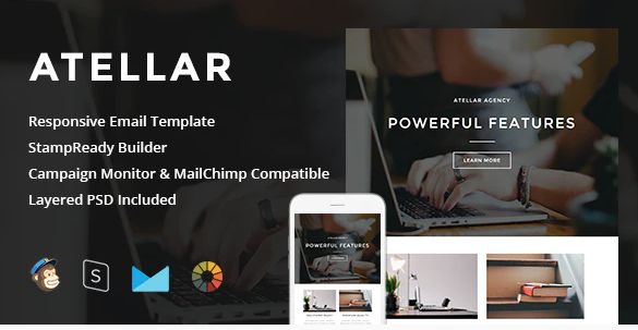 Atellar - Responsive Email + StampReady Builder