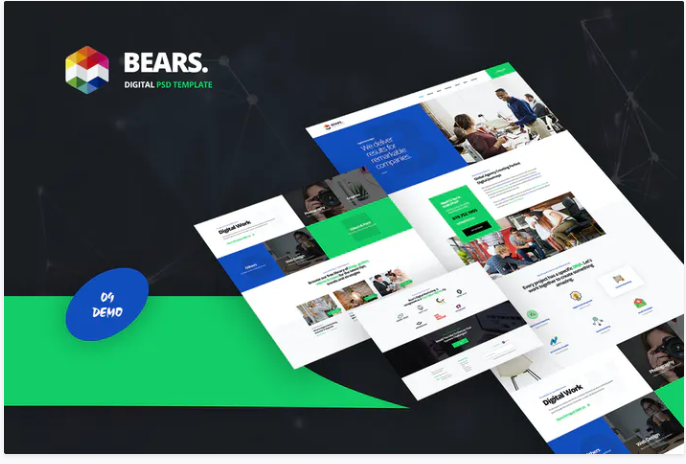 Bear's - Digital PSD Template