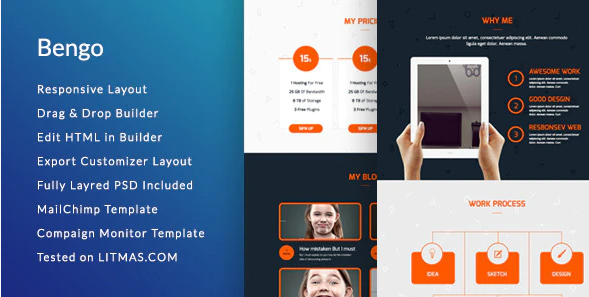 Bengo - Corporate Email Template + Builder Access
