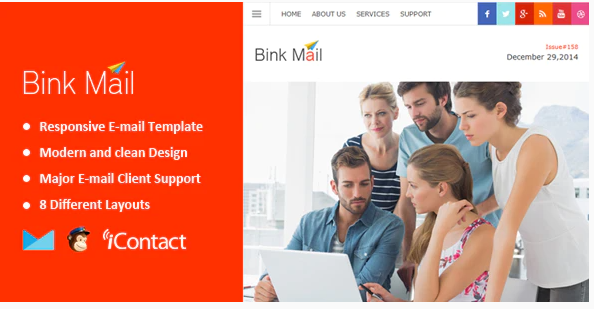 Bink Mail- Responsive E-mail Template + Themebuilder Access