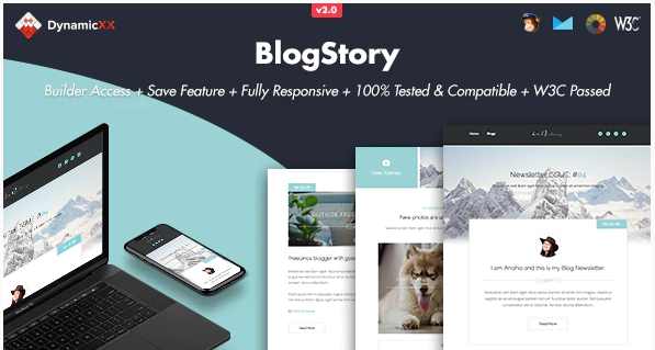 BlogStory - Responsive Email + Online Template Builder
