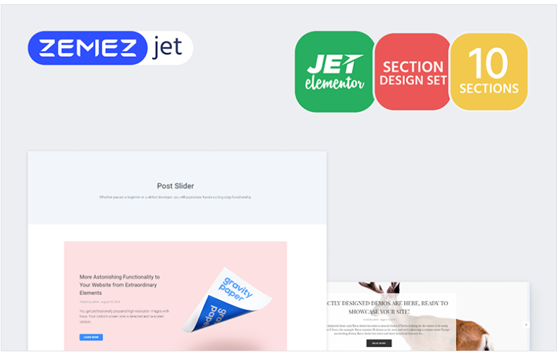 Blogster - Posts Jet Sections Elementor Template