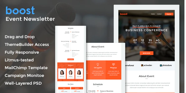 Boost - Event Email Template + Online Builder Access