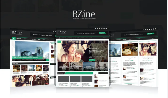 Bzine - News and Magazine Website PSD Template