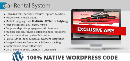 Car Rental System (Native WordPress Plugin) 5.0.6