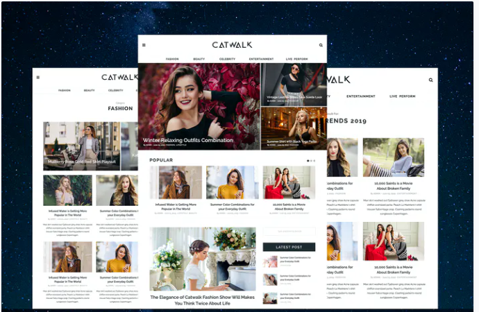 Catwalk - Fashion Blogger Website PSD Template
