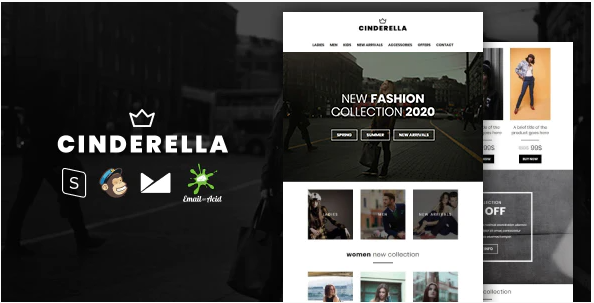 Cinderella - E-commerce Responsive Email Template with MailChimp Editor, StampReady & Online Builder