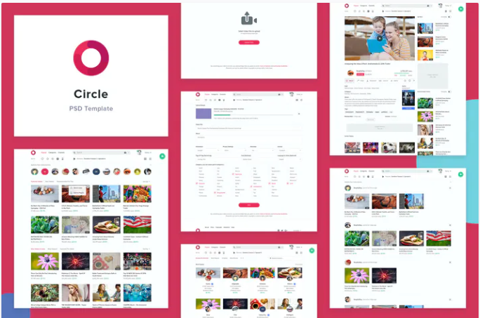 Circle: Video Sharing Website PSD Template