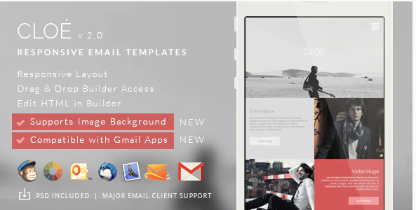Cloe - Responsive Email Template + Builder Access