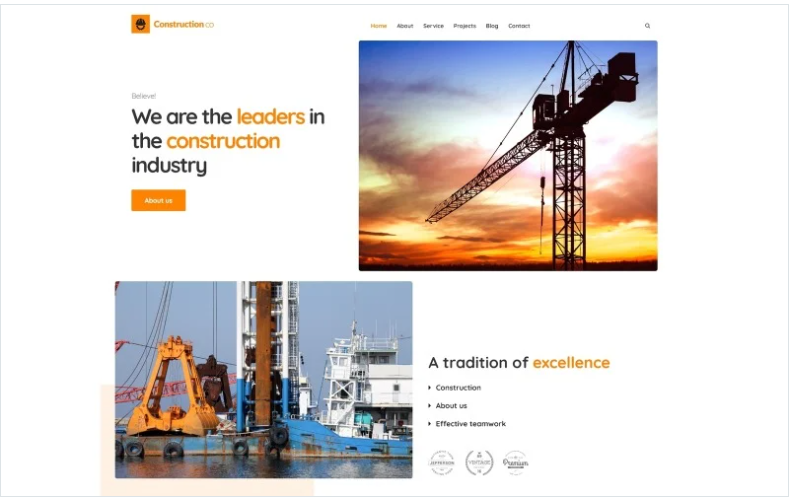 Construction Business WordPress Theme