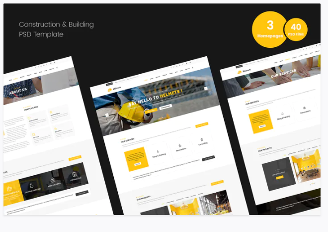 Construction PSD Template