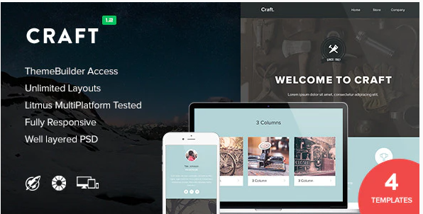 Craft - 4 Pack Templates + Themebuilder Access