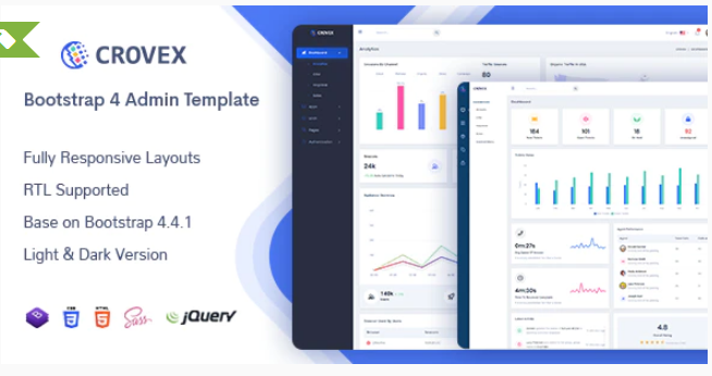 Crovex - Admin & Dashboard Template