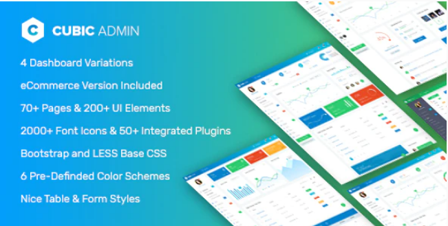 Cubic Admin - Dashboard + UI Kit Framework with Frontend Templates