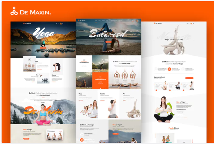 De Maxin - Yoga PSD Template