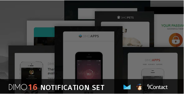 Dimo -16 Email Notification Template Set + Online Access