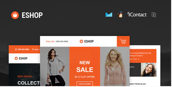 ESHOP - Responsive E-mail Template + Online Access