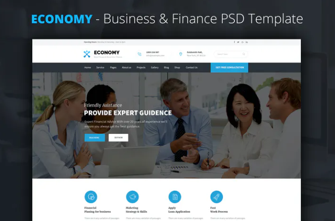 Economy - Finance & Business PSD Template