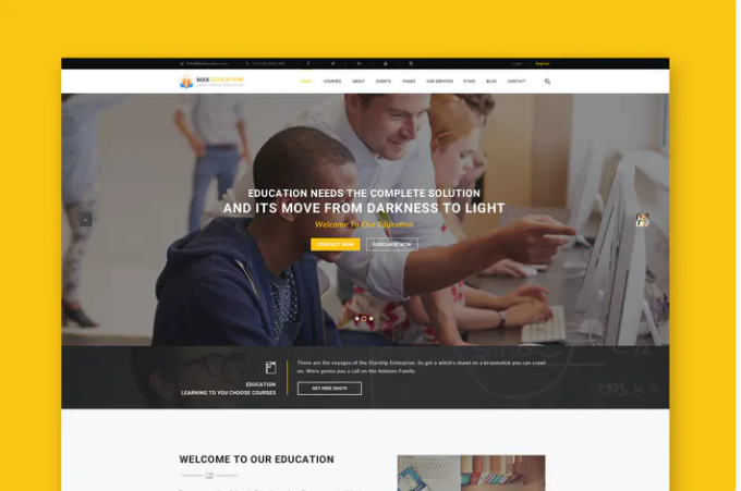 Education & University Website PSD Template