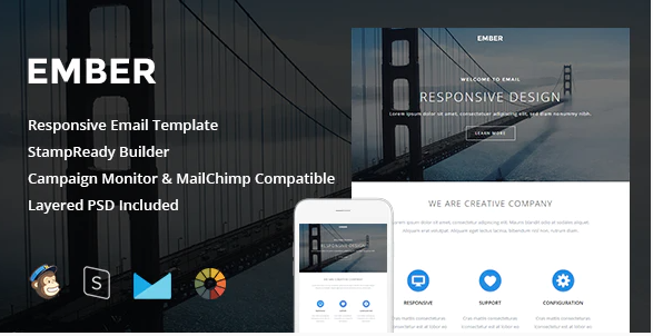 Ember - Responsive Email + StampReady Builder
