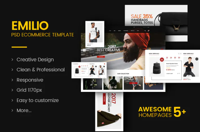 Emilio - Fashion Store PSD Template