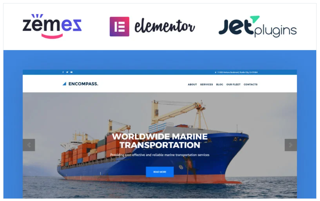 Encompass - Transportation Maritime WordPress Theme