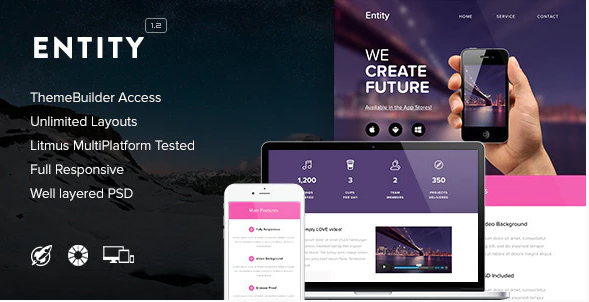 Entity - Responsive Email + Themebuilder Access
