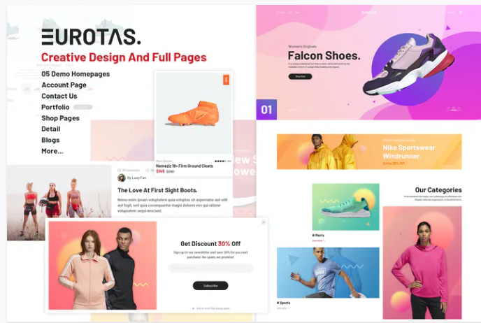 Eurotas - Ecommerce PSD Template