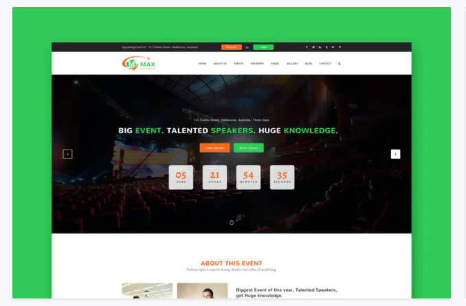 Events & Conference PSD Template