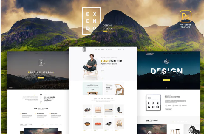 Exendo - Creative PSD Template