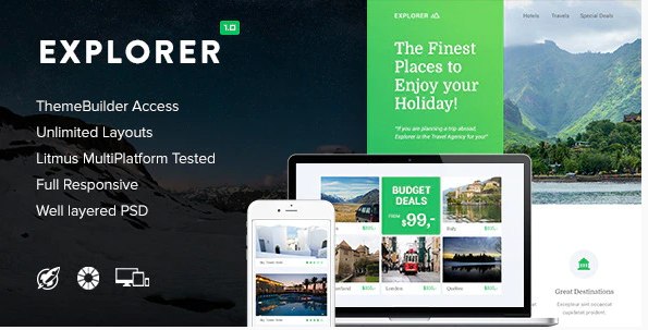 Explorer - Responsive Email + Themebuilder Access