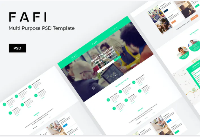 Fafi – Creative Agency Website PSD Template