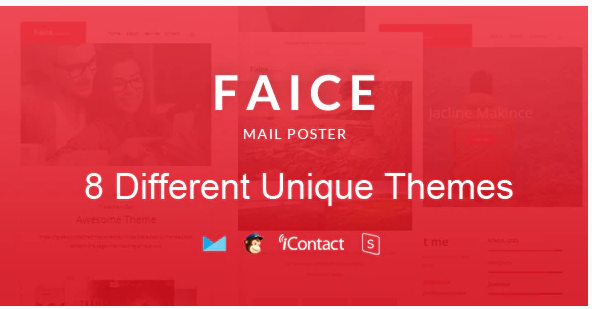 Faice Mail- 8 Unique Responsive Email set + Online Access