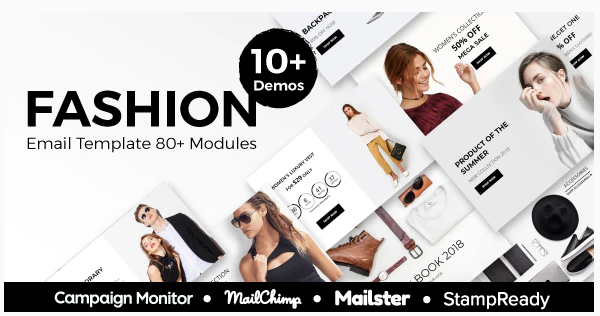 Fashion - Ecommerce Responsive Email Template With StampReady, Mailster, Mailchimp, Campaign Monitor