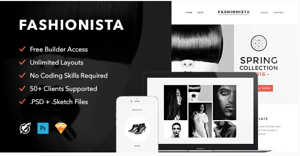 Fashionista - Responsive Email + Themebuilder Access