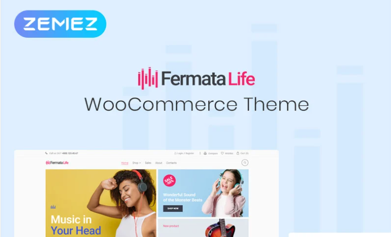 FermataLife - Musical Instruments Store ECommerce Classic Elementor WooCommerce Theme
