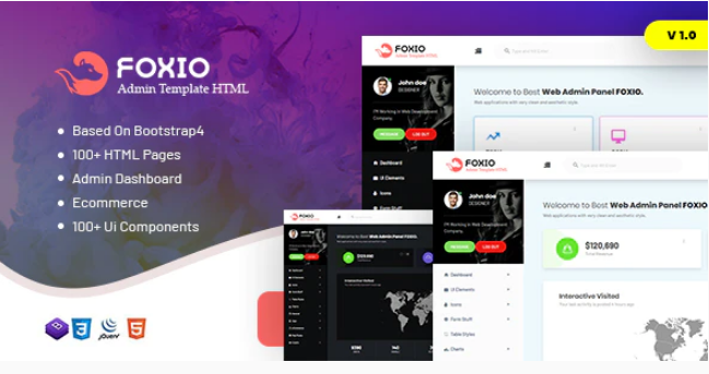 Foxio - Responsive Admin Dashboard Template