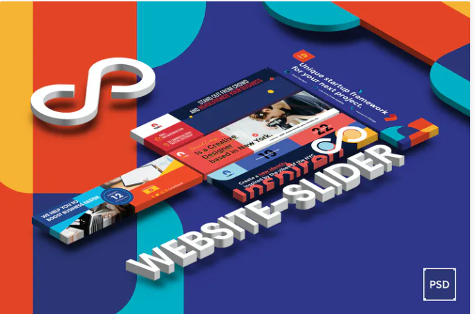 Fresh Business Startup Website Slider PSD Template