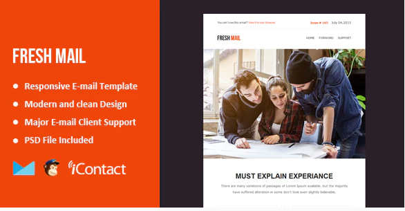 Fresh Mail - Responsive E-mail Template + Themebuilder Access