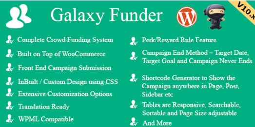 Galaxy Funder - WooCommerce Crowdfunding System
